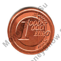 монета медная образец миллион евро